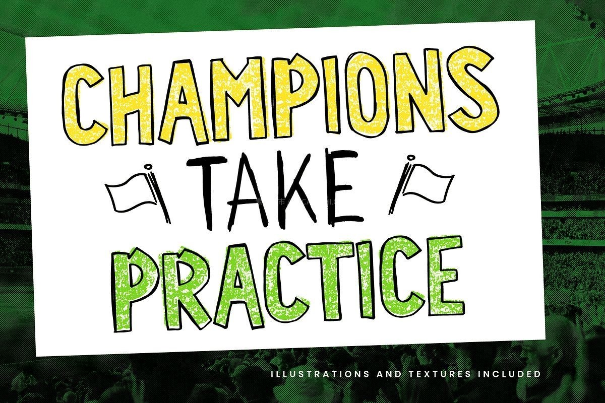 Sports Fan 手写标语英文字体